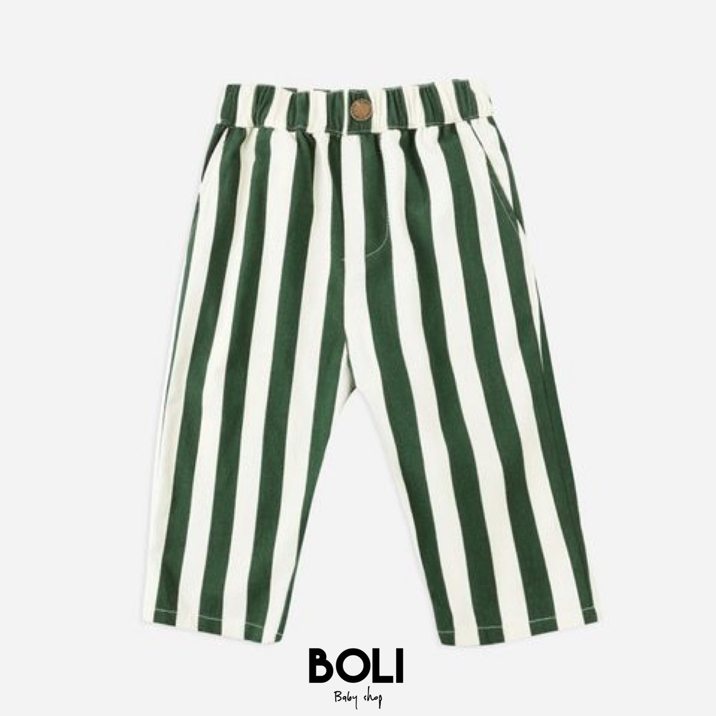 Green Stripe Baggy Pant