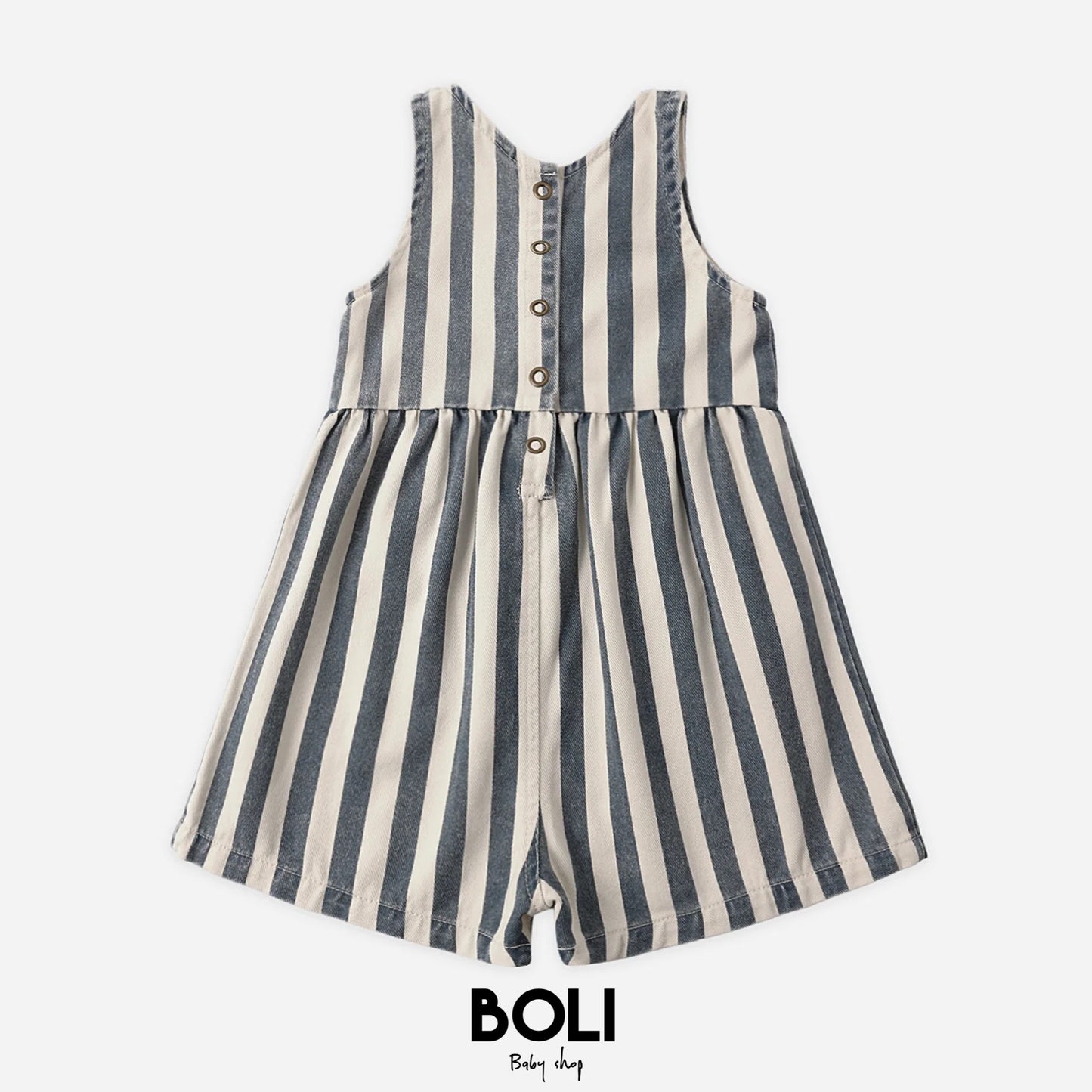 Dani Romper Navy Stripe