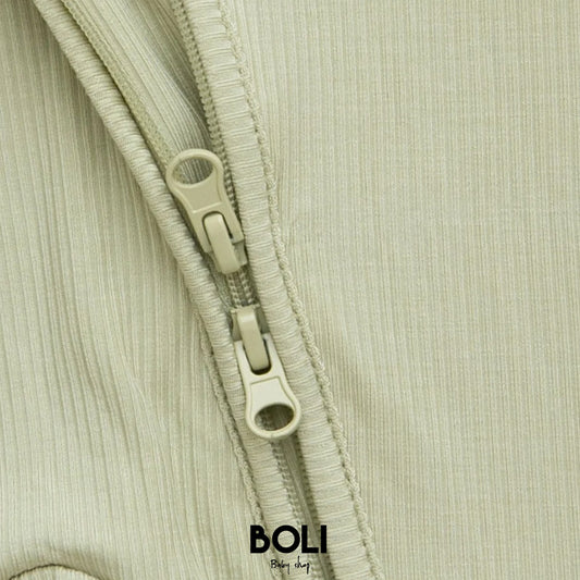 Green Bamboo Zippy Romper