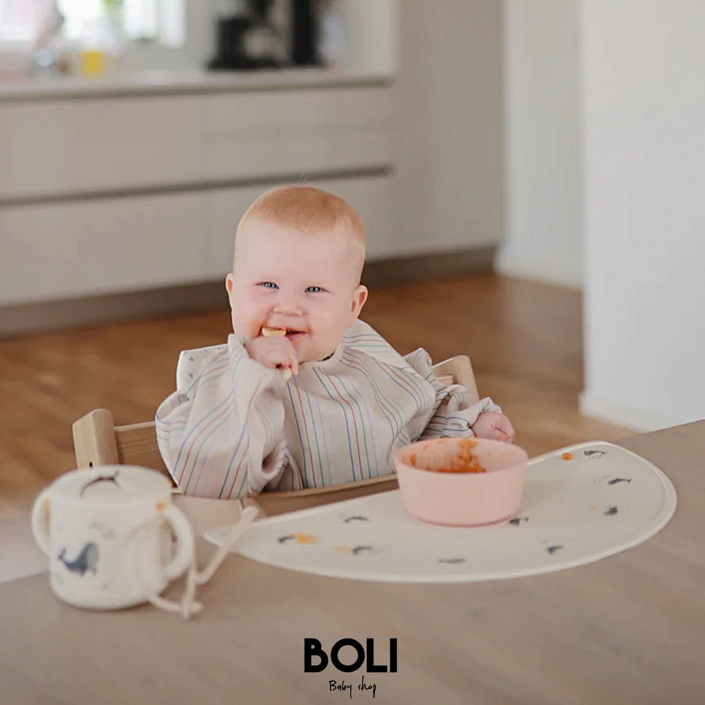 Long Sleeve Bib Retro Stripes
