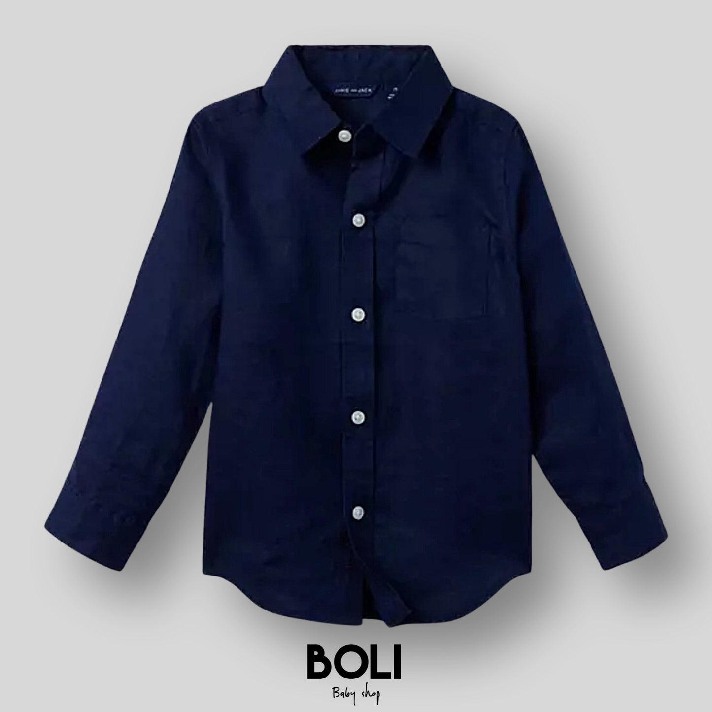 Navy Linen Shirt