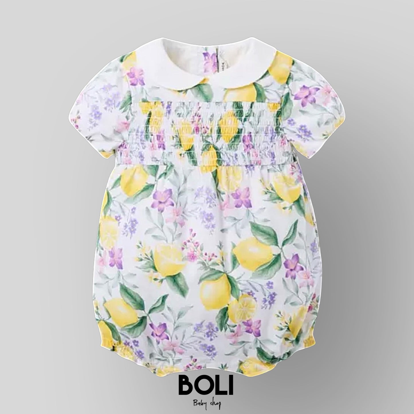 Floral Lemon Romper