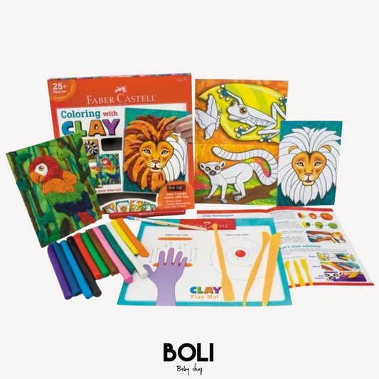 Coloring with clay Lion