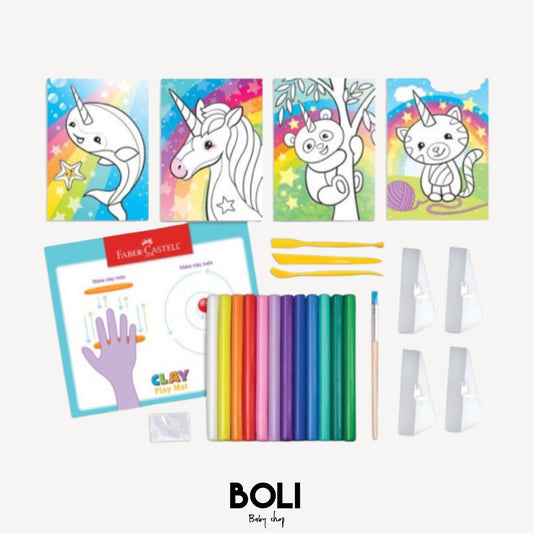 Coloring with clay Unicorn