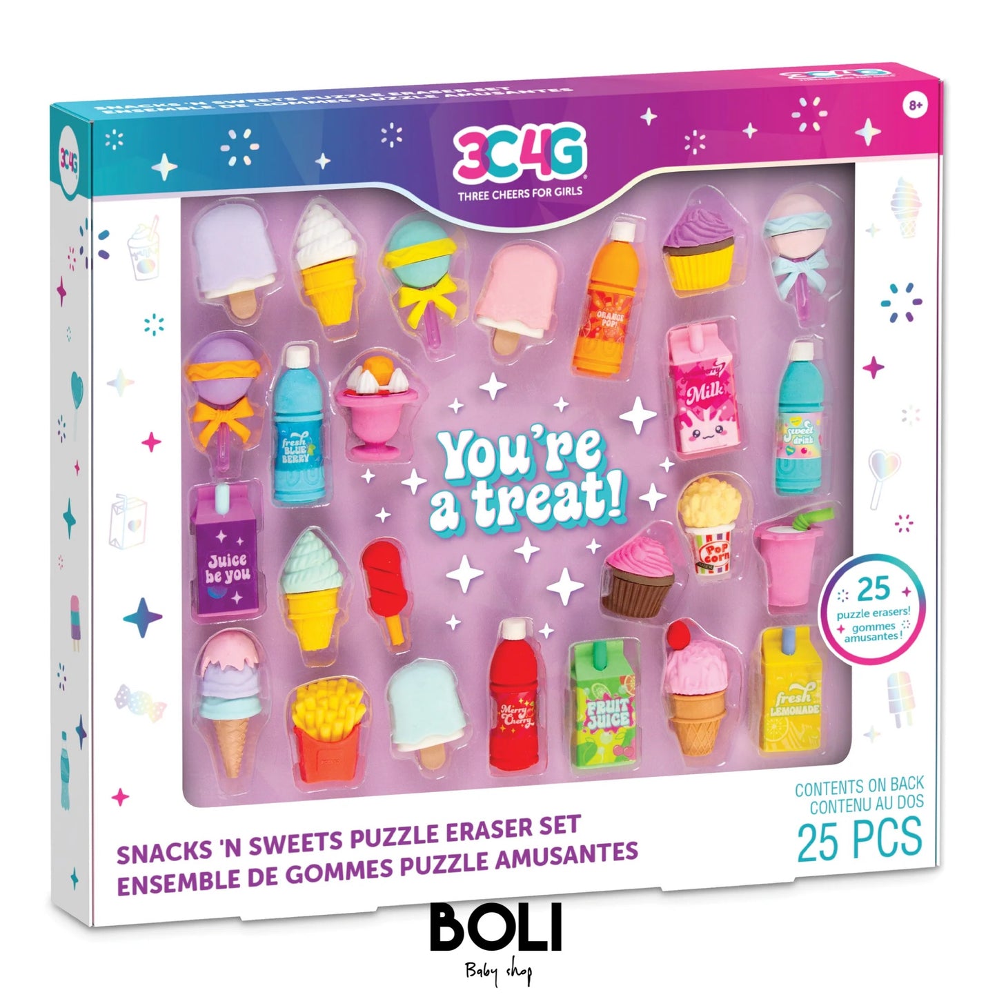 Snack & Sweets Eraser Set