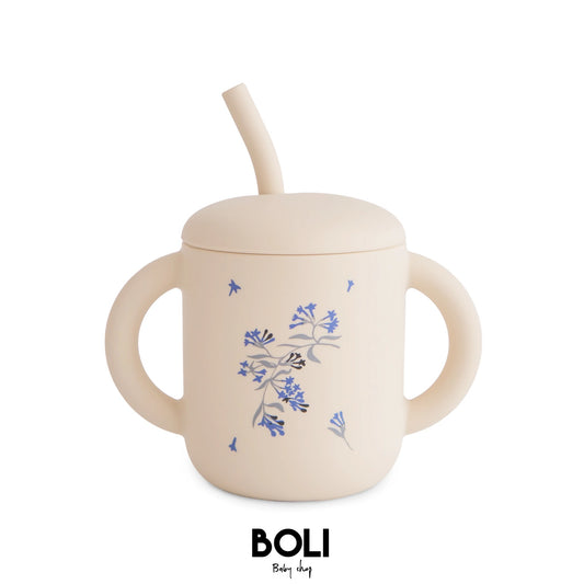 Shapes Silicon training cup + straw