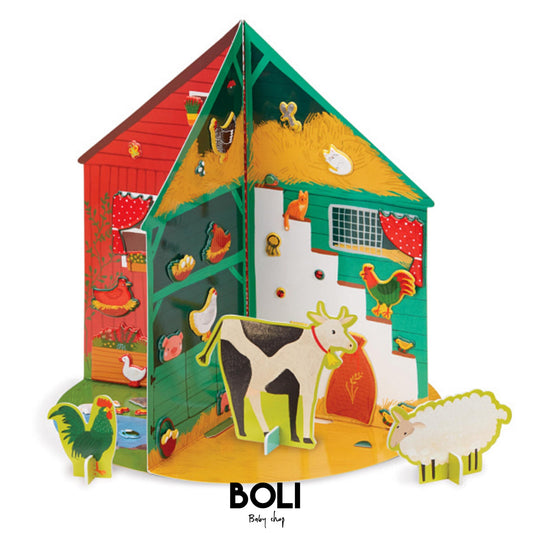 Puffy Sticker 3D Barn