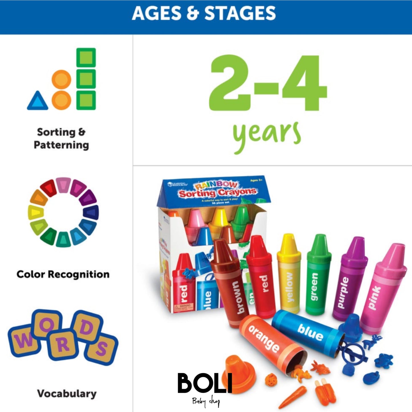 Rainbow Sorting Crayons