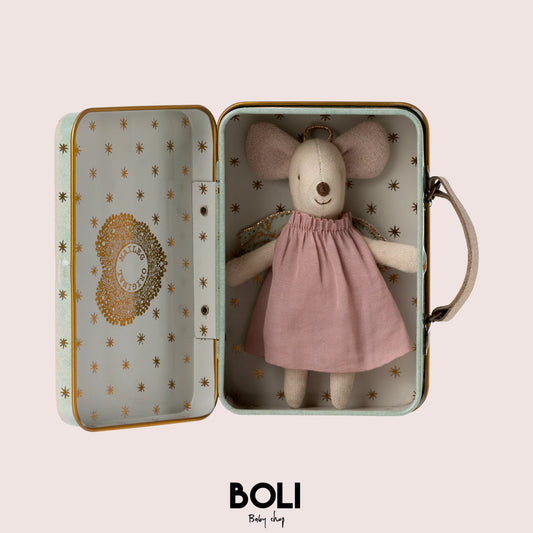 Angel Mouse in Suitcase