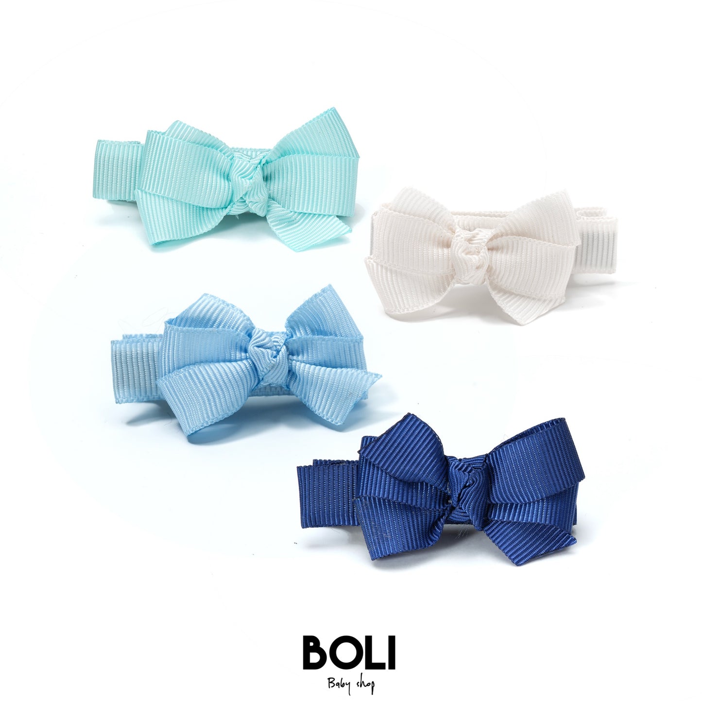 Little Bows Blue Hair Clips