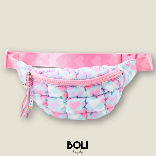 Quilted Scrunchies Heart Belt Bag