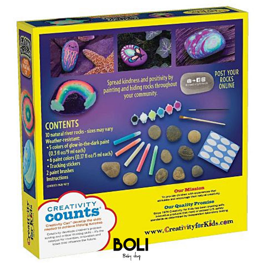 Glow in the dark rock painting kit