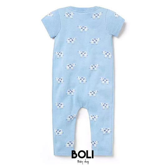 Blue Cow Romper