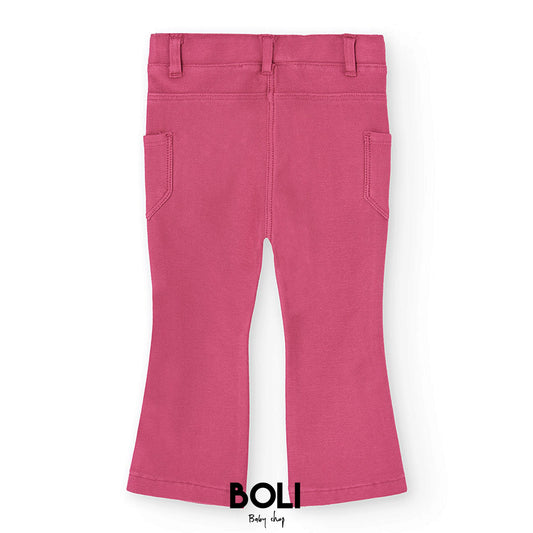 Pantalon Niña Sarga Frambuesa