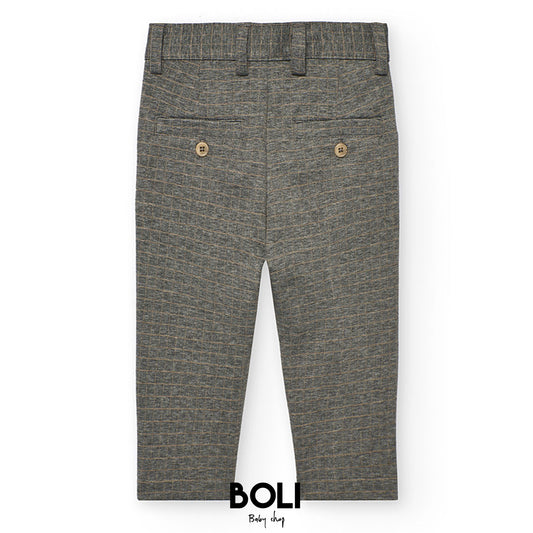 Pantalon Cuadro Gris Niño