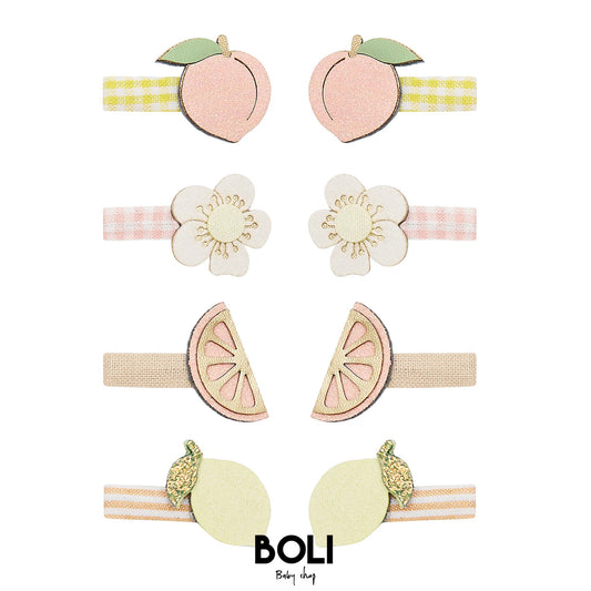 Peachy citrus mini clips