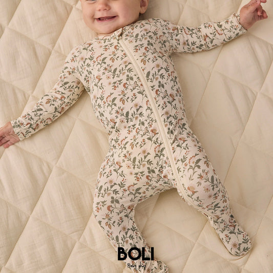 Bamboo Footie Floral