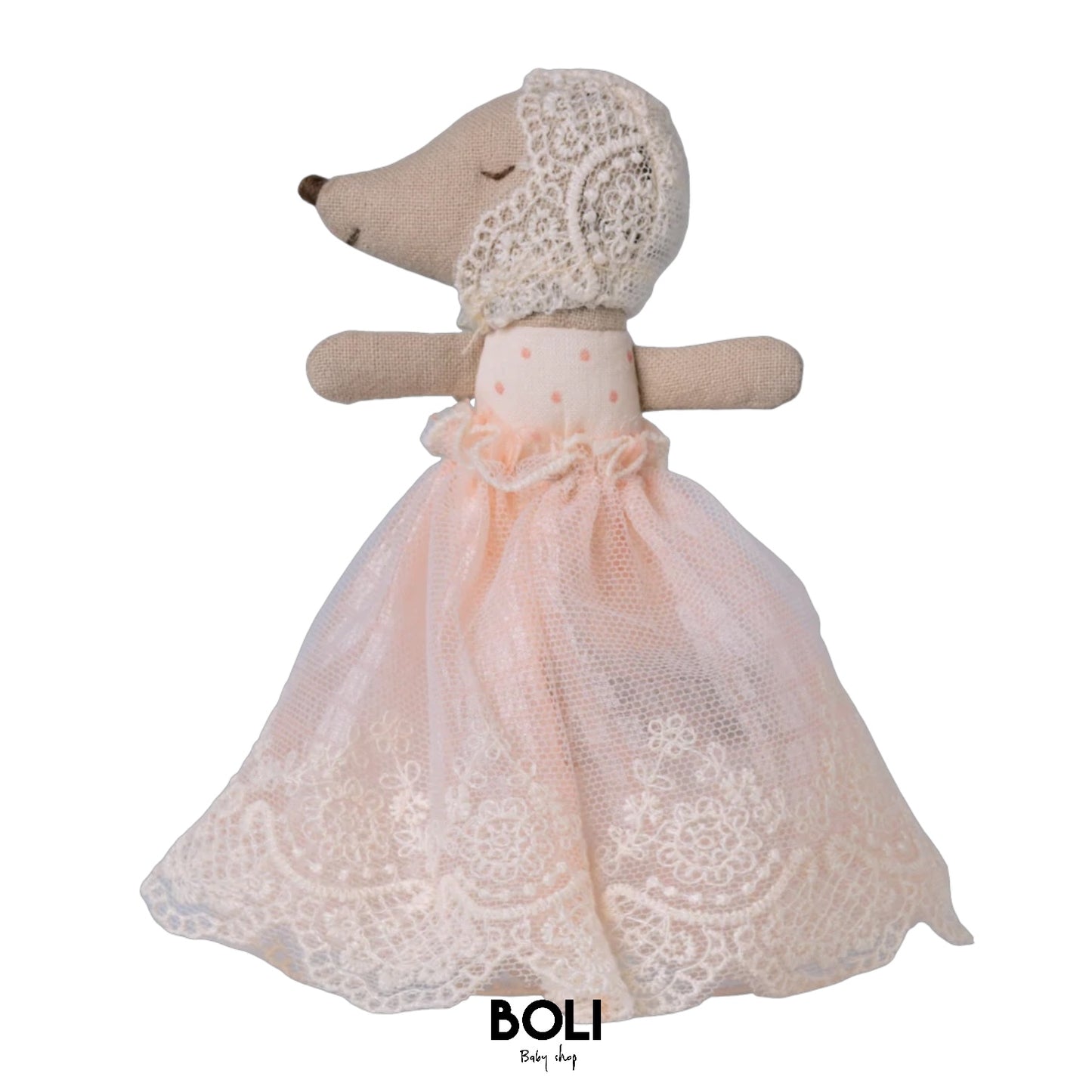 Baby mouse in gown