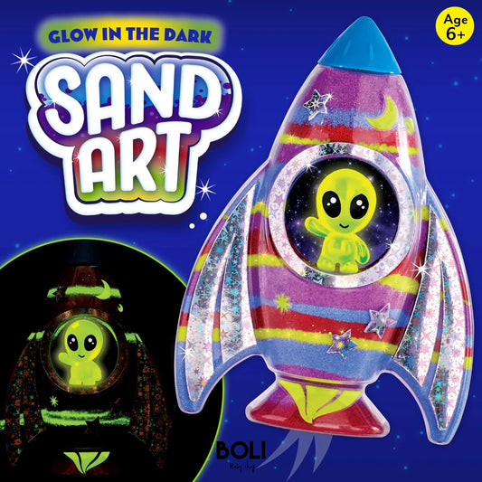 Glow in the Dark Sand Art Rocket