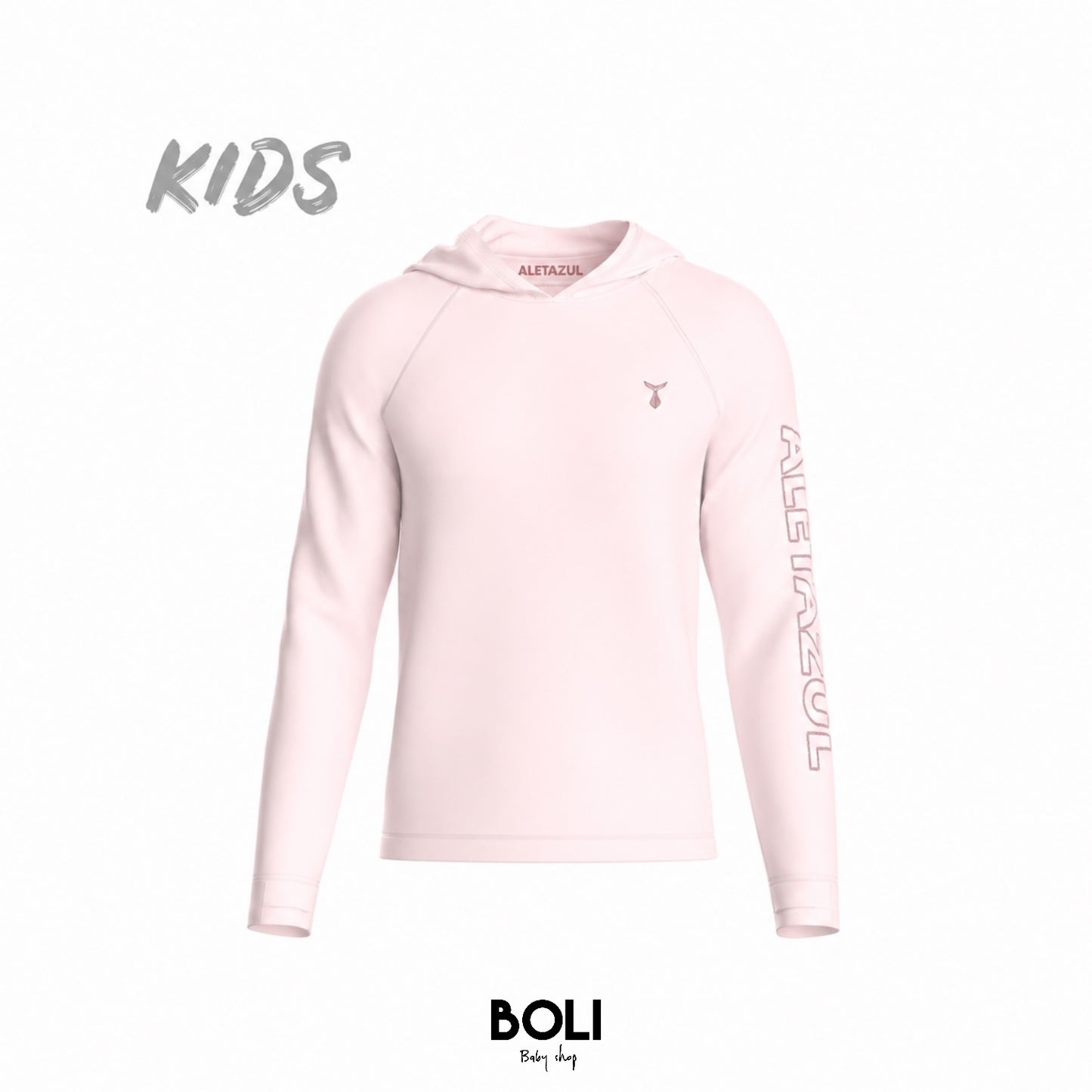Aleta Azul Hooded Long Sleeve Pink