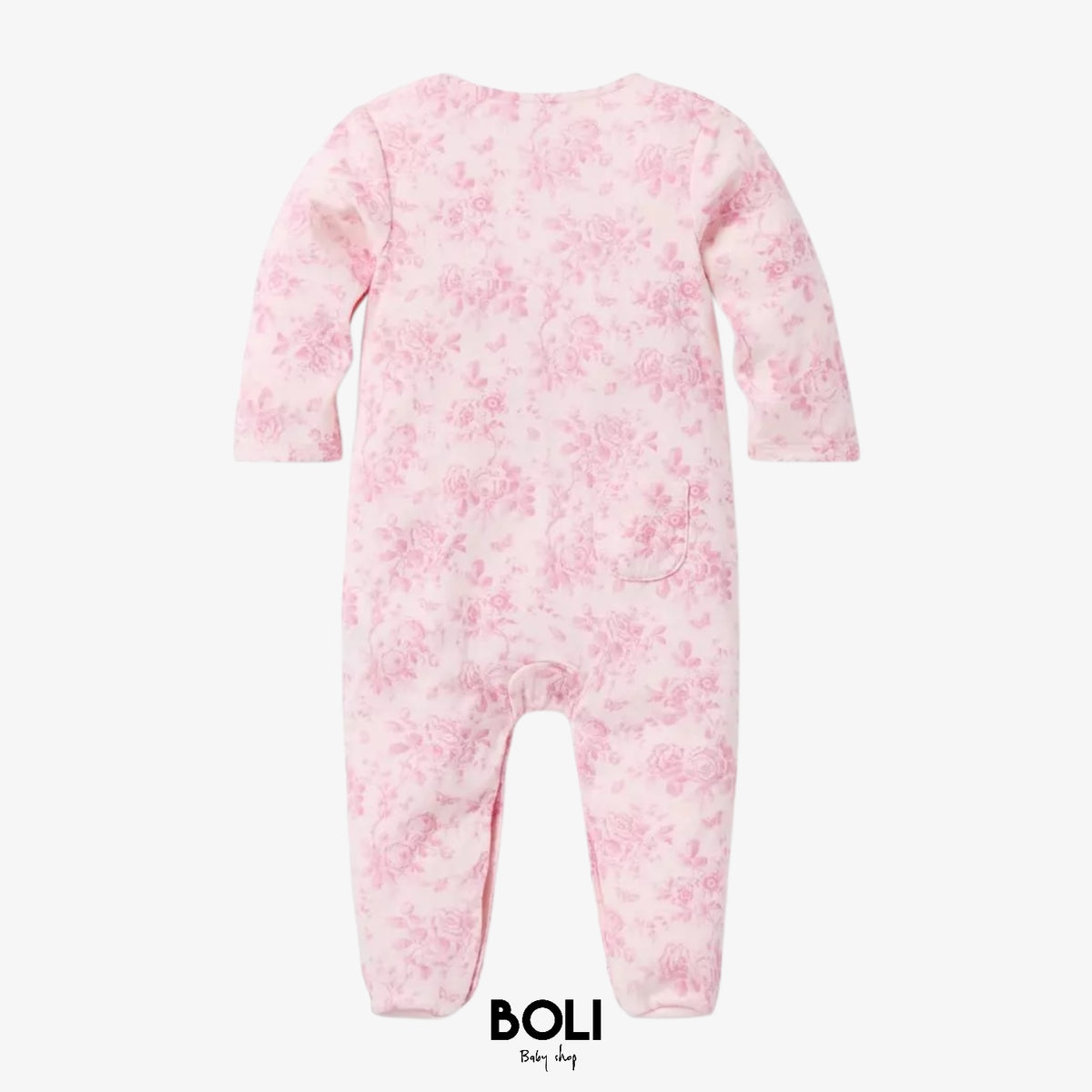 Baby Floral Toile Footed One-Piece