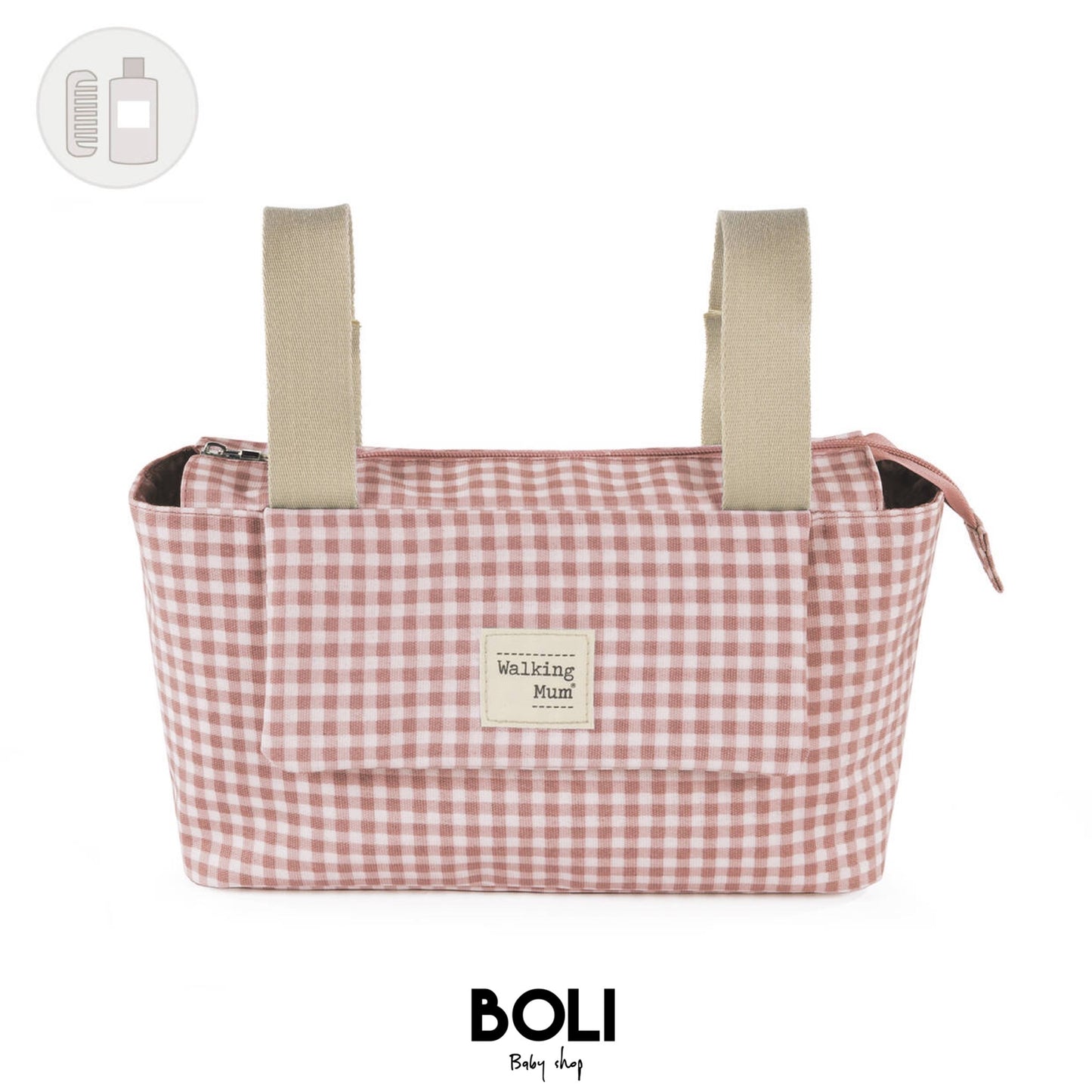 Bolsa organizadora Vichy rosa