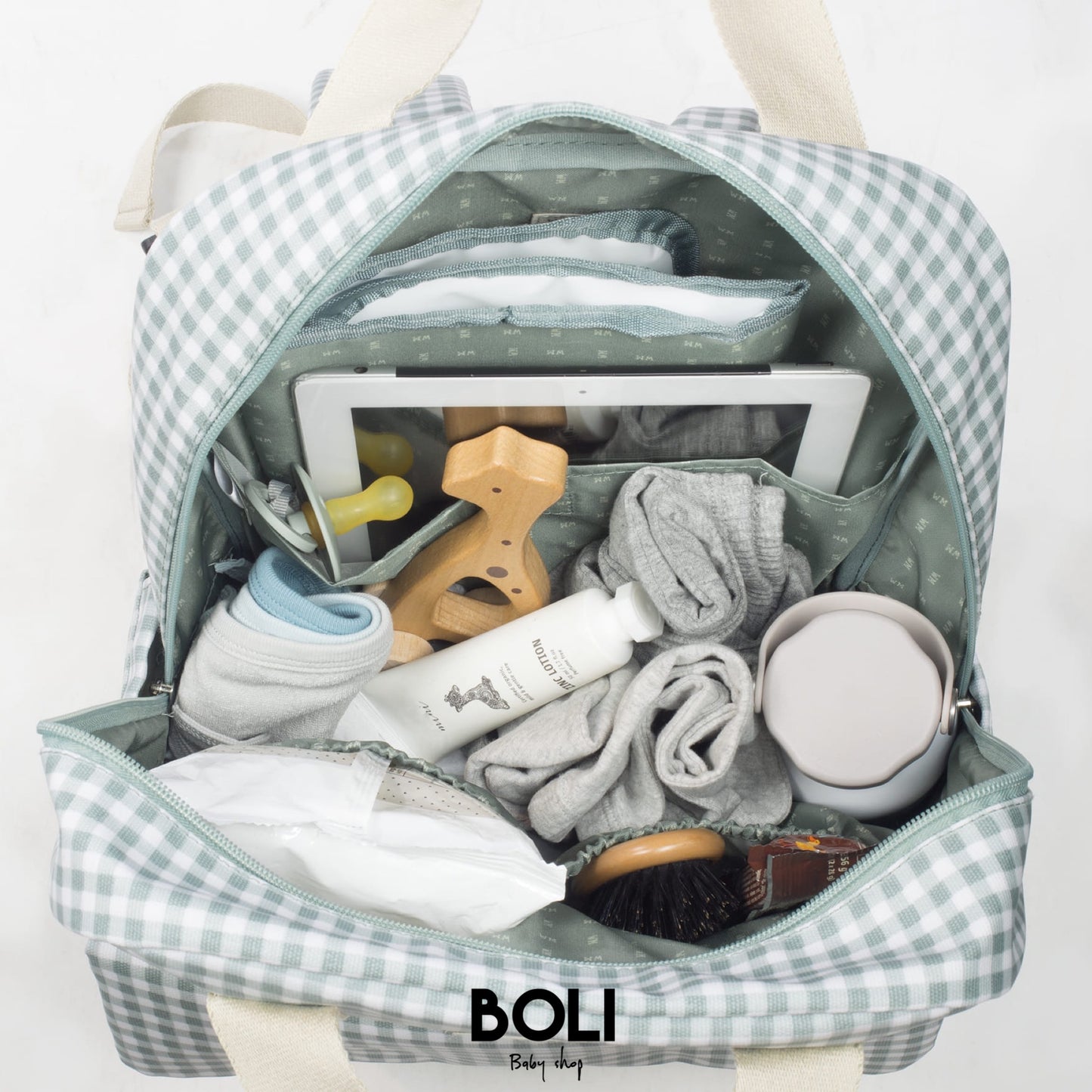Mochila Vichy verde