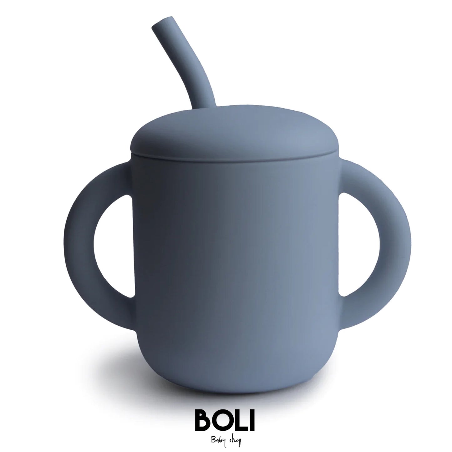 Silicon training cup + straw