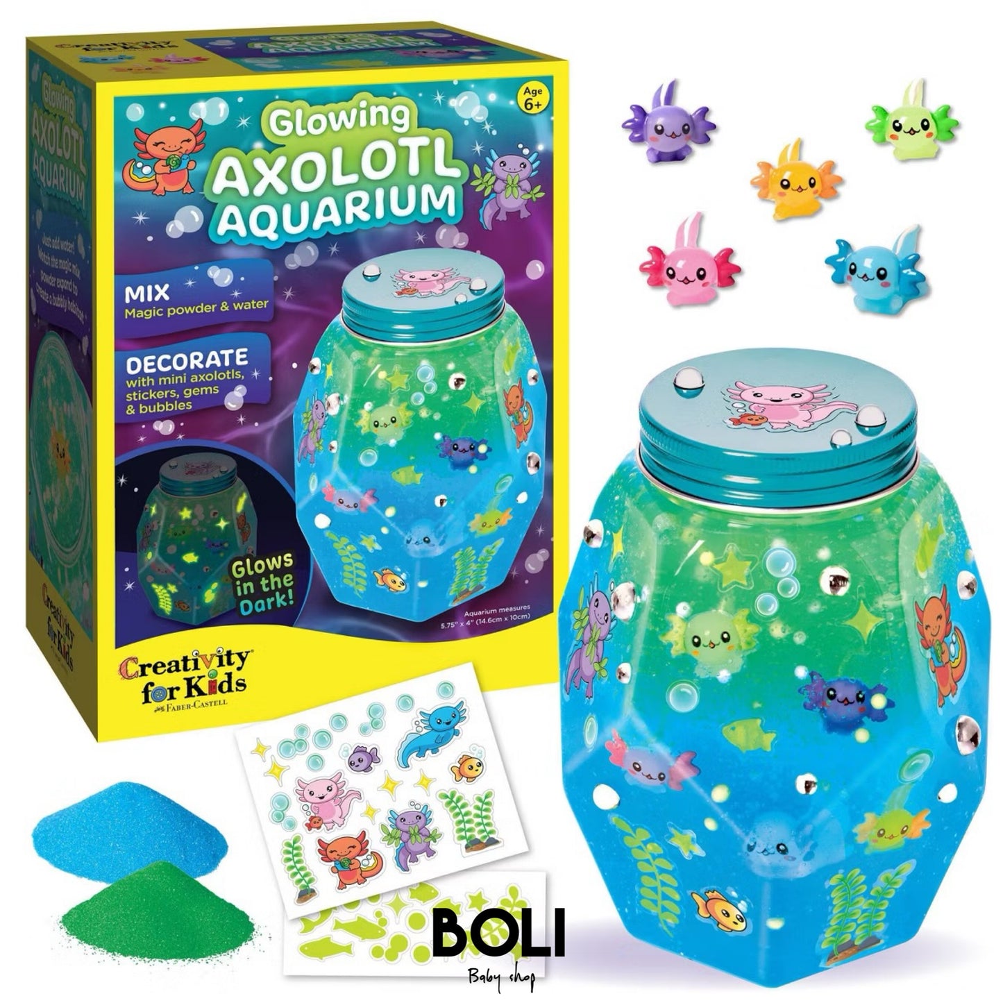 Glowing Axolotl Aquarium