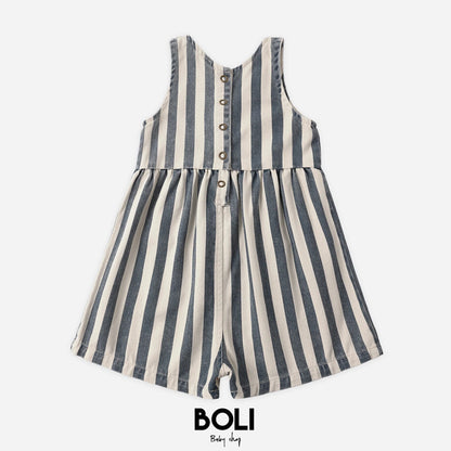 Dani Romper Navy Stripe