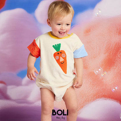 Carrot Terry Romper