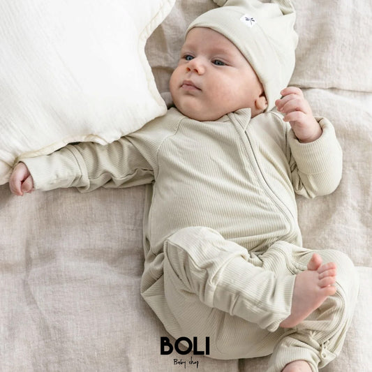 Green Bamboo Zippy Romper