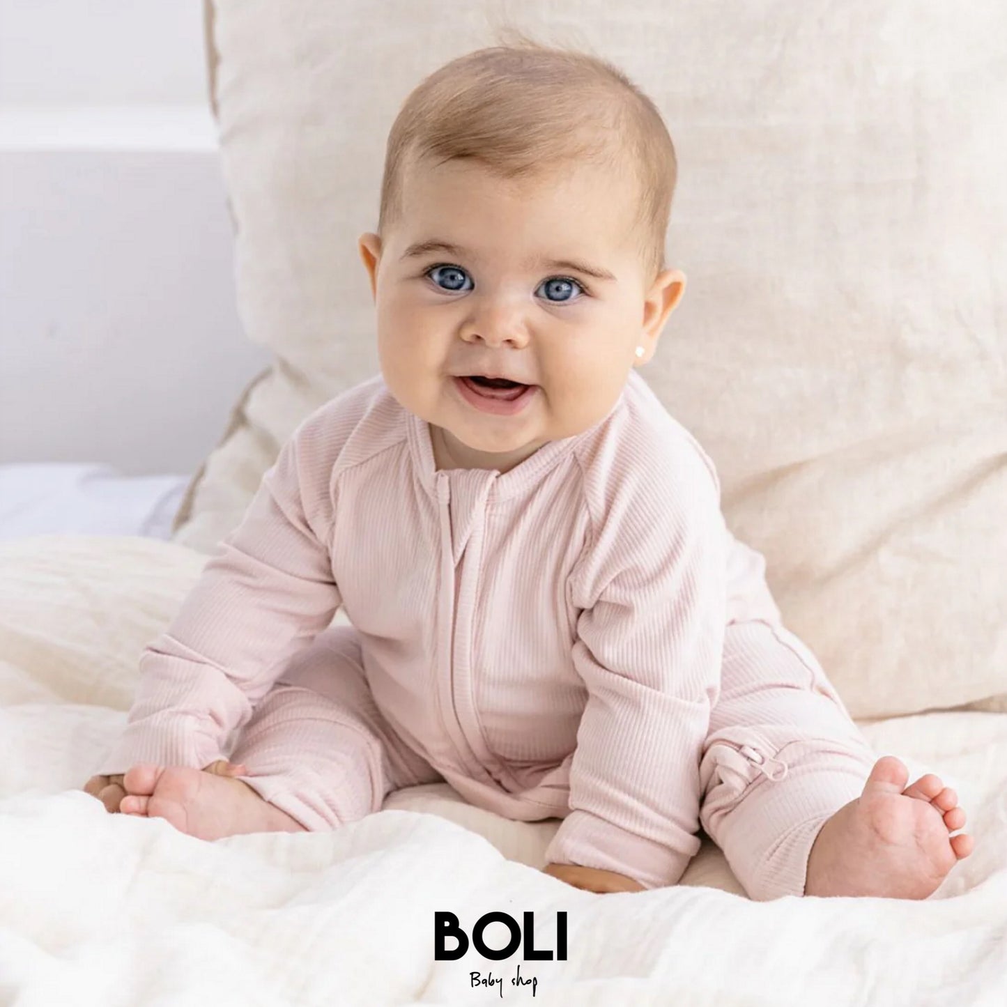 Pink Bamboo Zippy Romper