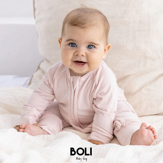 Pink Bamboo Zippy Romper