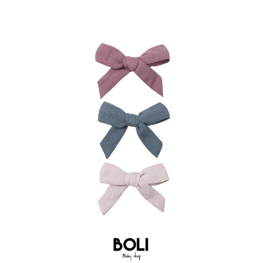 Mulberry, Ocean, Lilac Bow Set