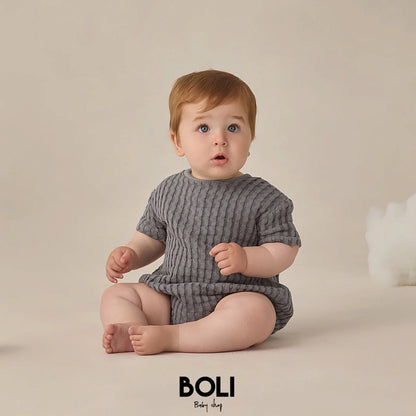 Relaxed Bubble Romper Ocean