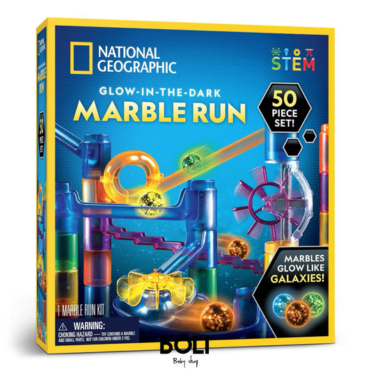 Glow in the dark marble run