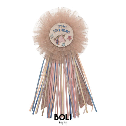 Unicorn Birthday Badge