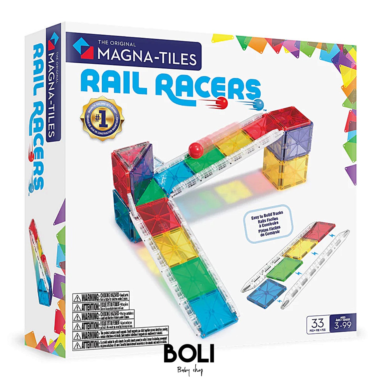 Magna-tiles Rail Racers