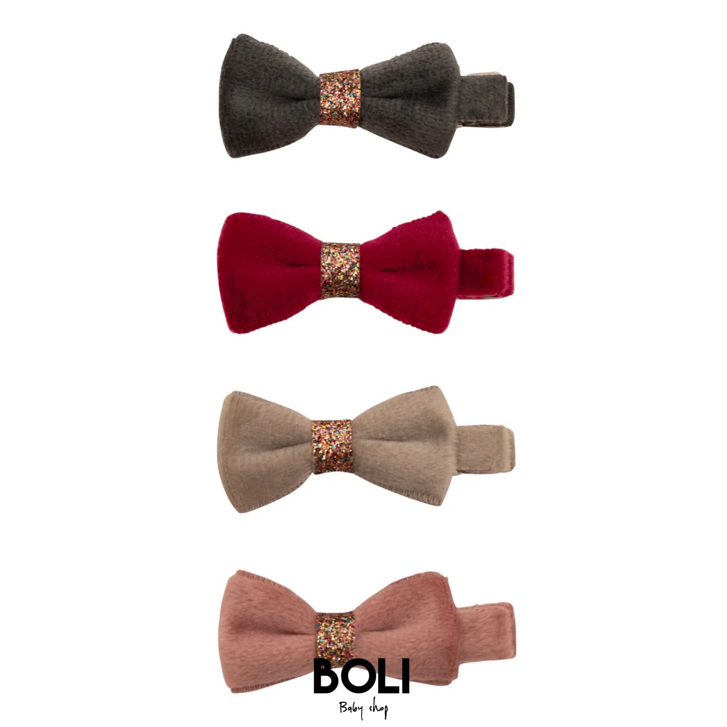 Christmas Velvet Bow Clips