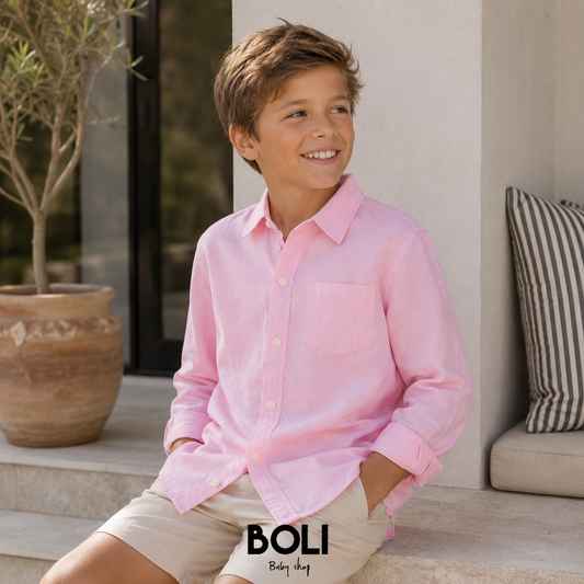 Pink Linen Shirt