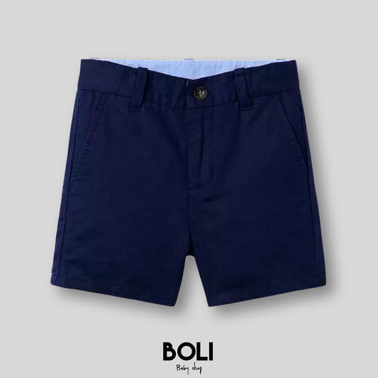 Linen Navy Short