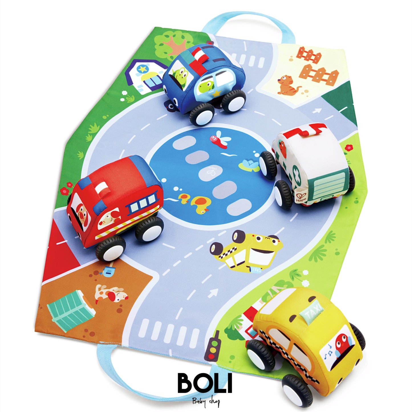 Pull Back Plush Car Set