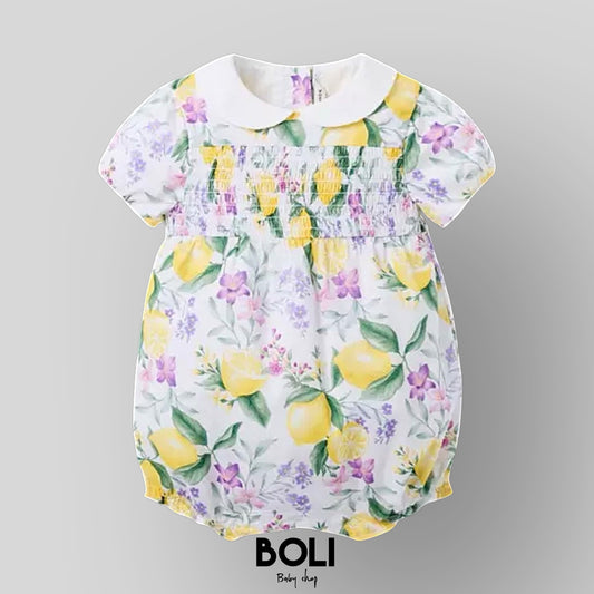 Floral Lemon Romper
