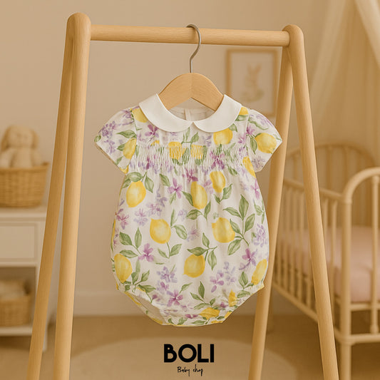 Floral Lemon Romper