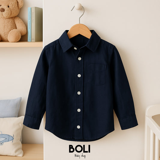 Navy Linen Shirt