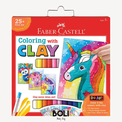 Coloring with clay Unicorn
