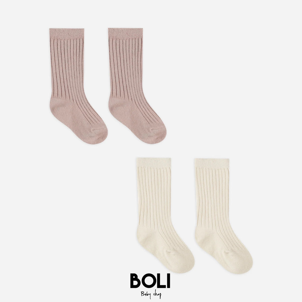 Socks Set Natural-Mauve