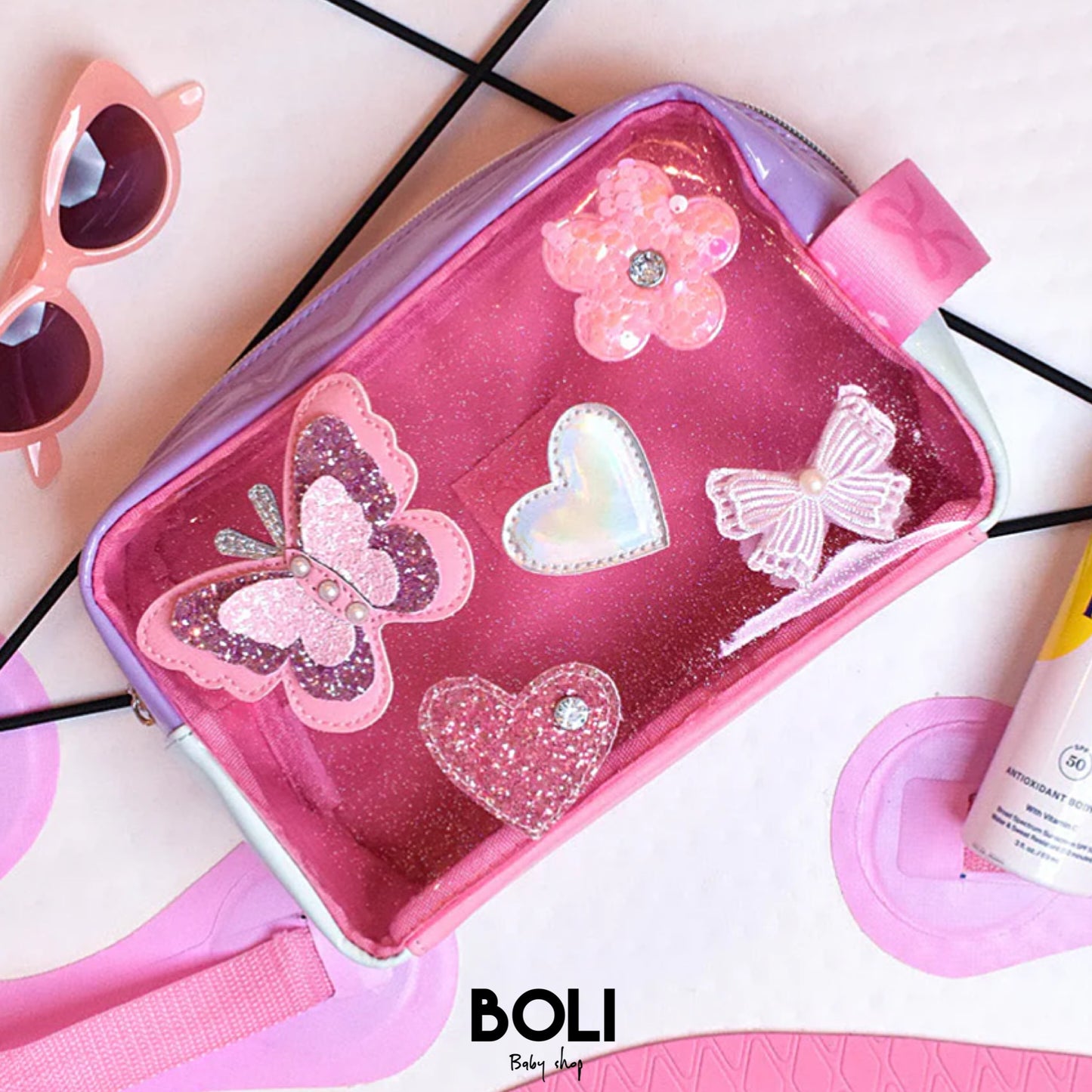 Butterfly Patched Pouch