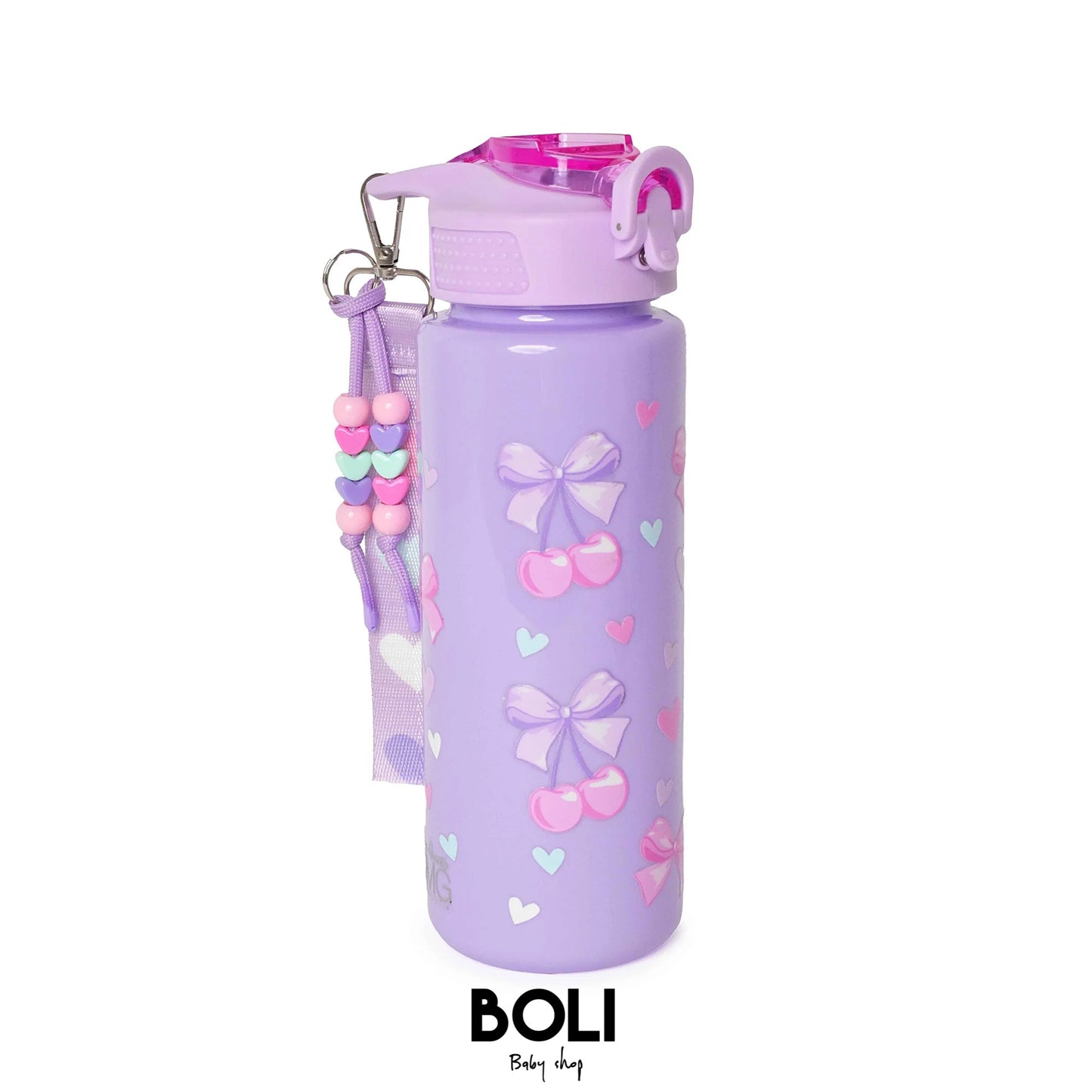 Purple Cherry Bow Water Bottle